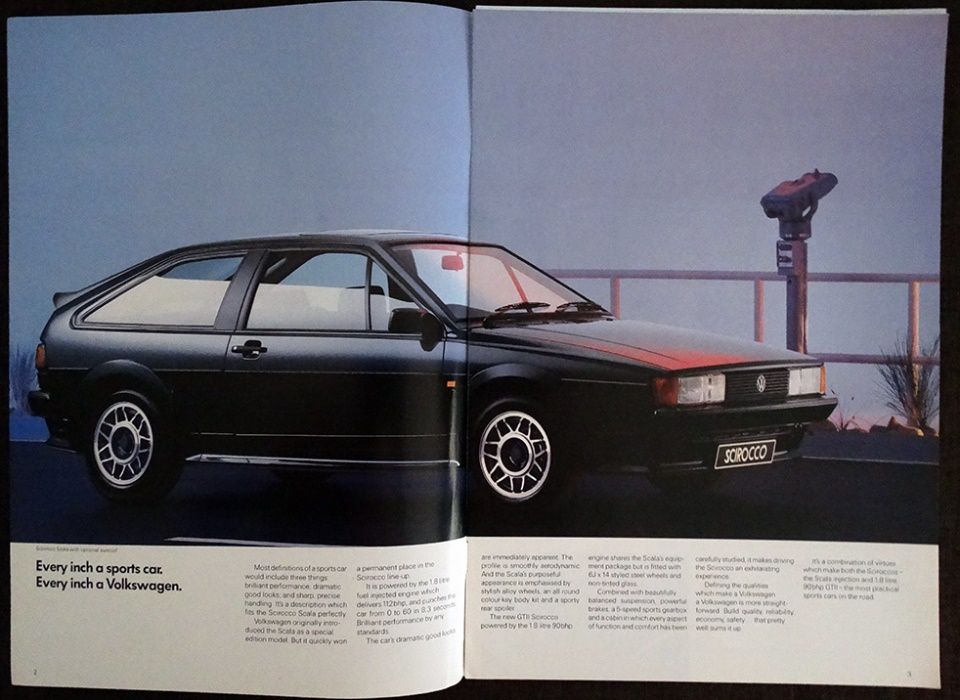 Брошура/каталог VW SCIROCCO Mk2 1991 г.