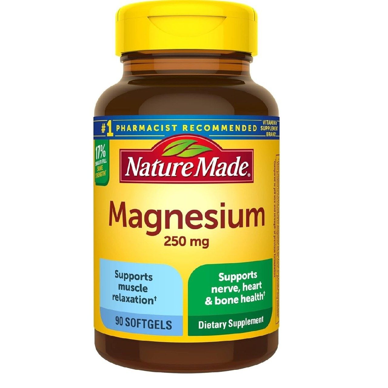 Nature Made Магний, 250 мг, пищевая добавка для поддержки мышц