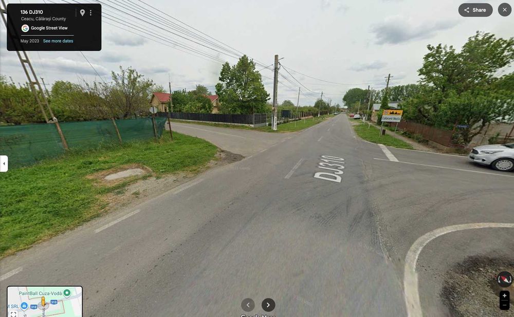 Teren de vanzare casa Cuza Voda Calarasii Vechi jud Calarasi 800 mp