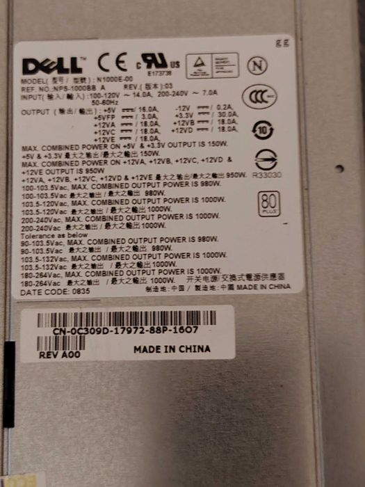 sursa pc workstation 1000w