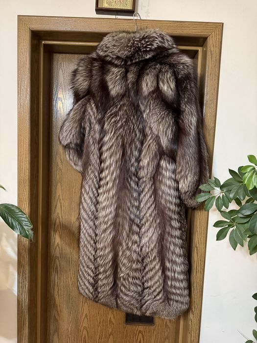 Haina de vulpe argintie unicata