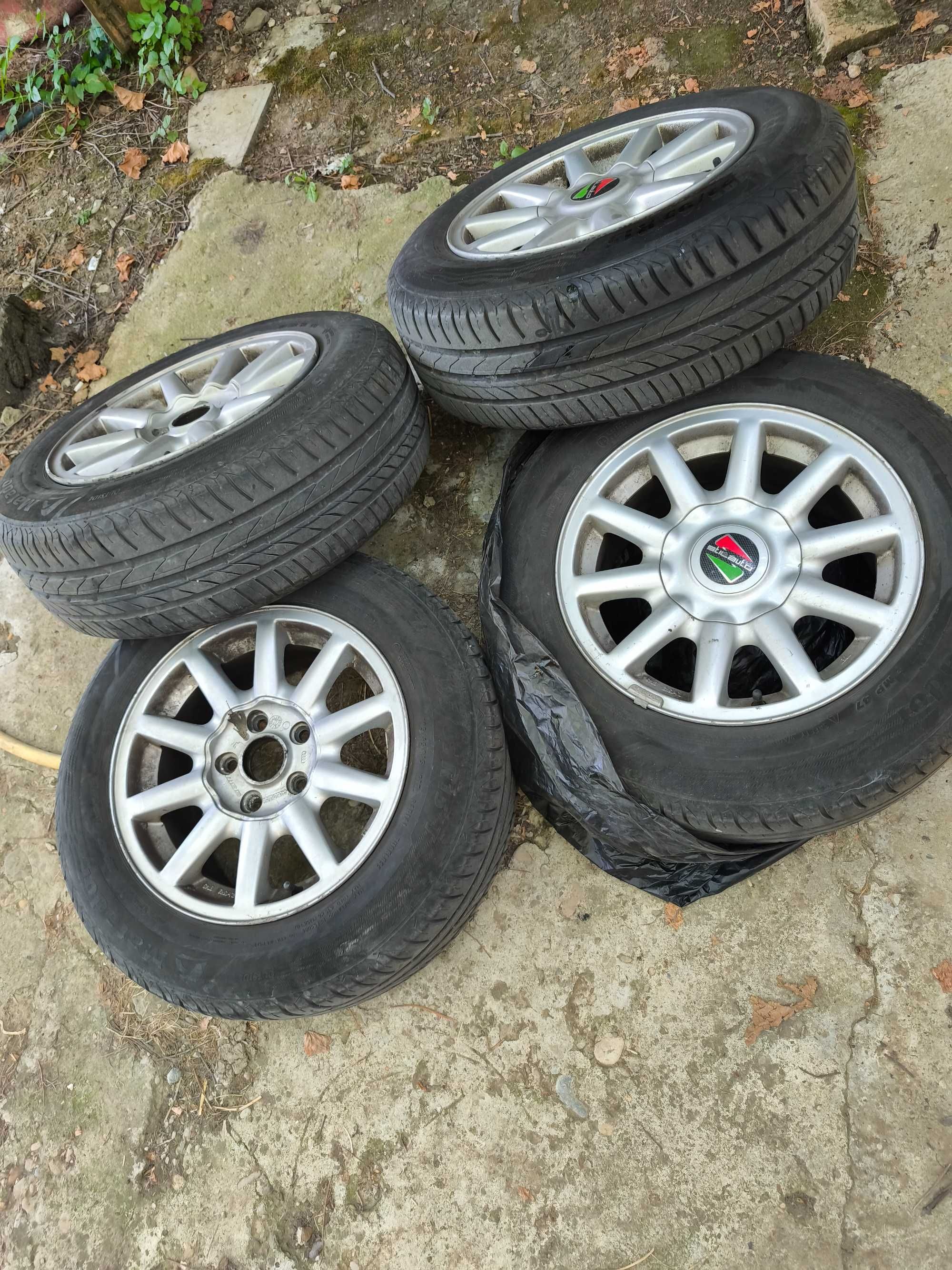 5 бр. лети джанти за ауди (оригинални) с летни гуми 195/65 R15-Матадор