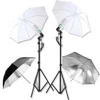 Set lumina studio foto sau videochat: kit cu trepied, lumini ,umbrele