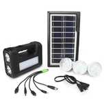 Panou solar fotovoltaic incarcare telefon 3 becuri 2 lanterne o lampa