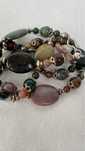 Colier argint agate