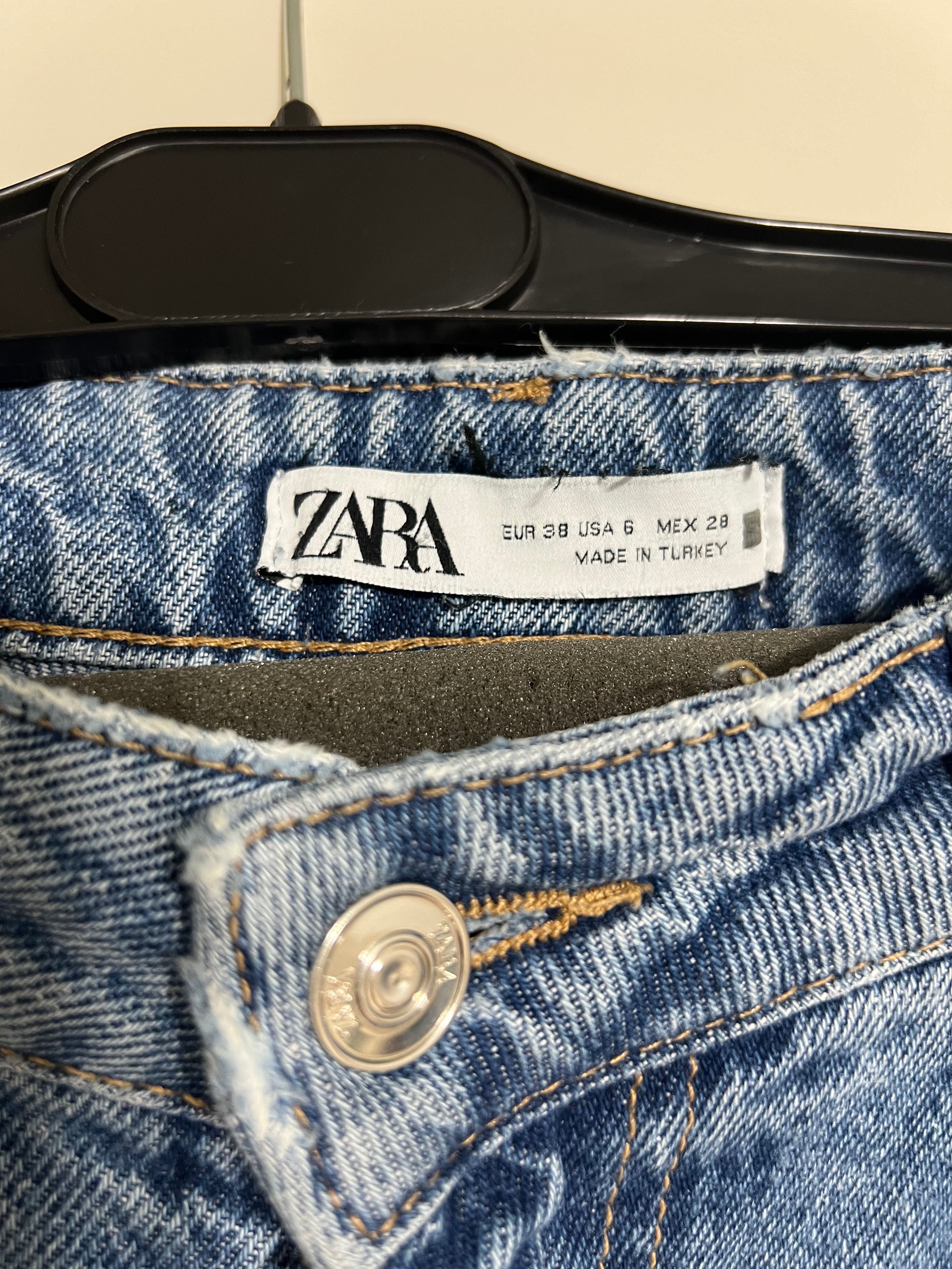 дънки с висока талия размер 38 М-Л Zara, Reserved