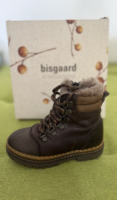 Ghete iarna imblanite din piele, marimea 26, dark coffee