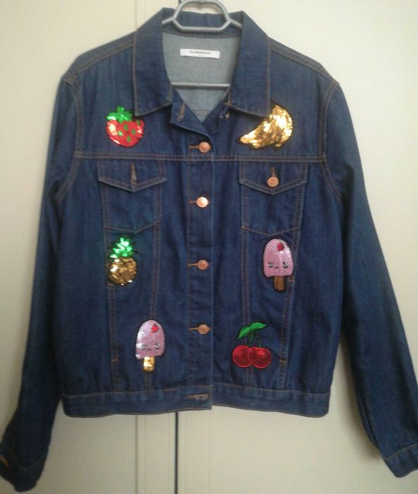 Дънково яке с пайети