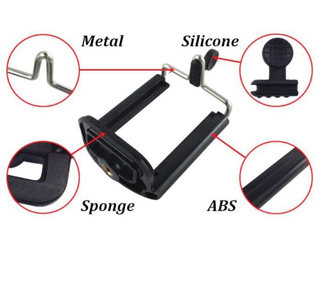 Suport adaptor telefon la trepied / monopod + mini trepied extensibil