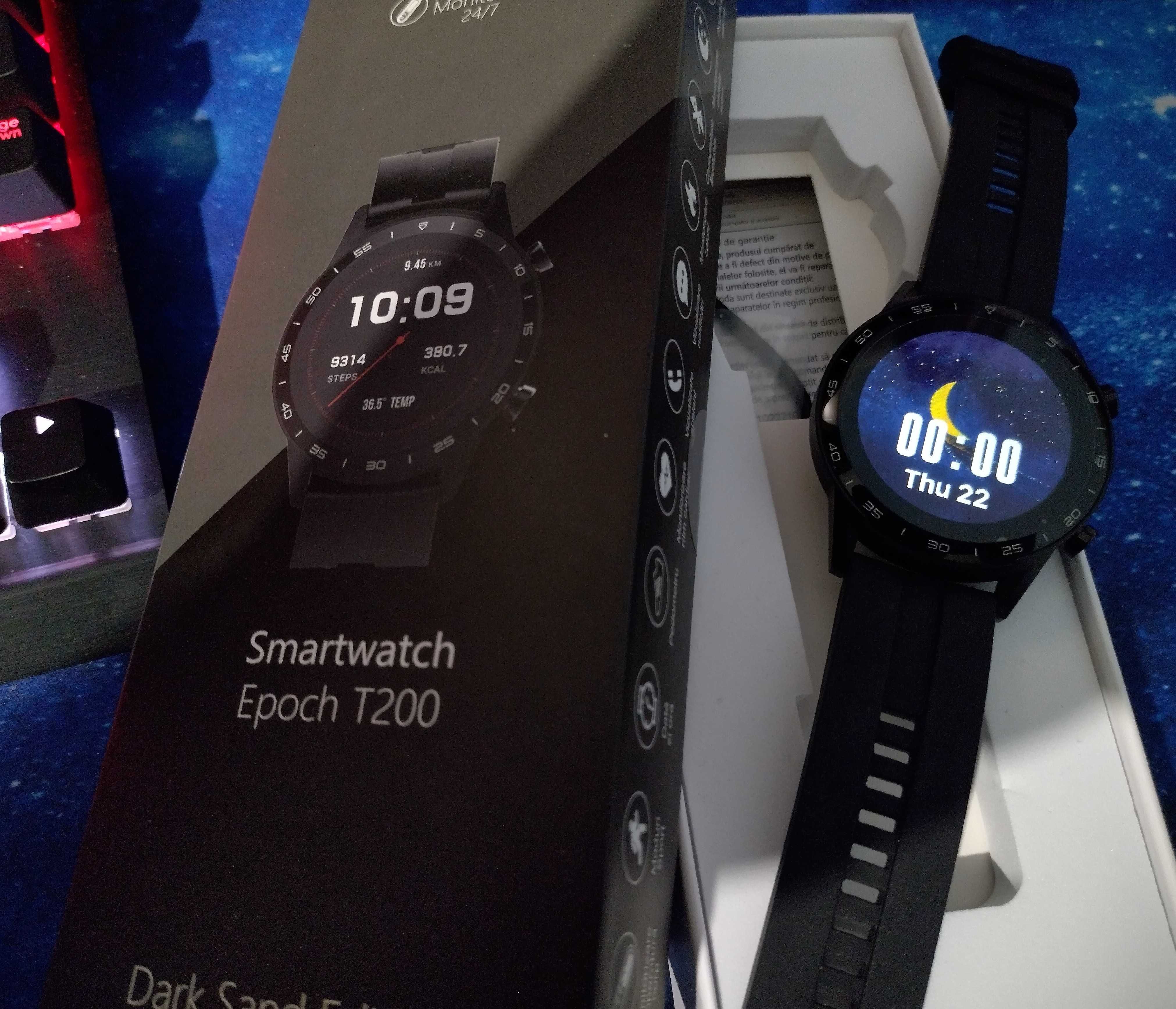 Smartwatch E-BODA Epoch T200, Android + iOS, silicon, Dark Sand