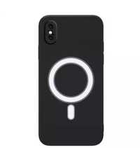 Iphone X XS - Husa Silicon Interior Catifea Magsafe Case Cerc Magnetic