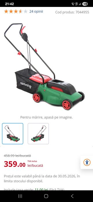 Vand masina electrica de tums iarba