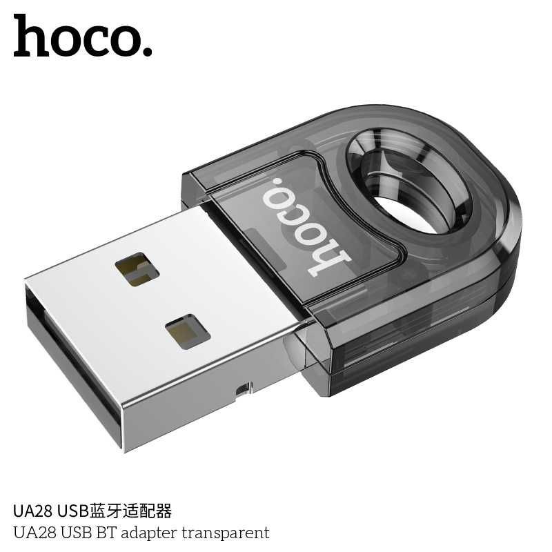 Hoco UA28 Transparent Adapter Usb to Bluetooth v5.1 multi-device