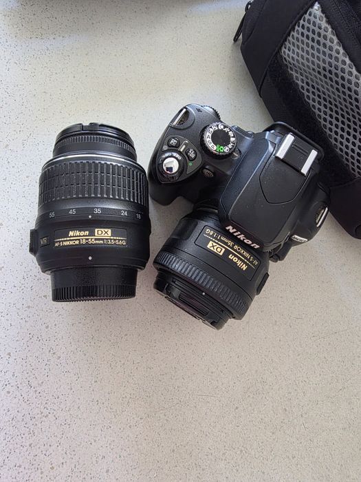 Nikon D60 stare impecabila 18-55 35mm fix, trepied