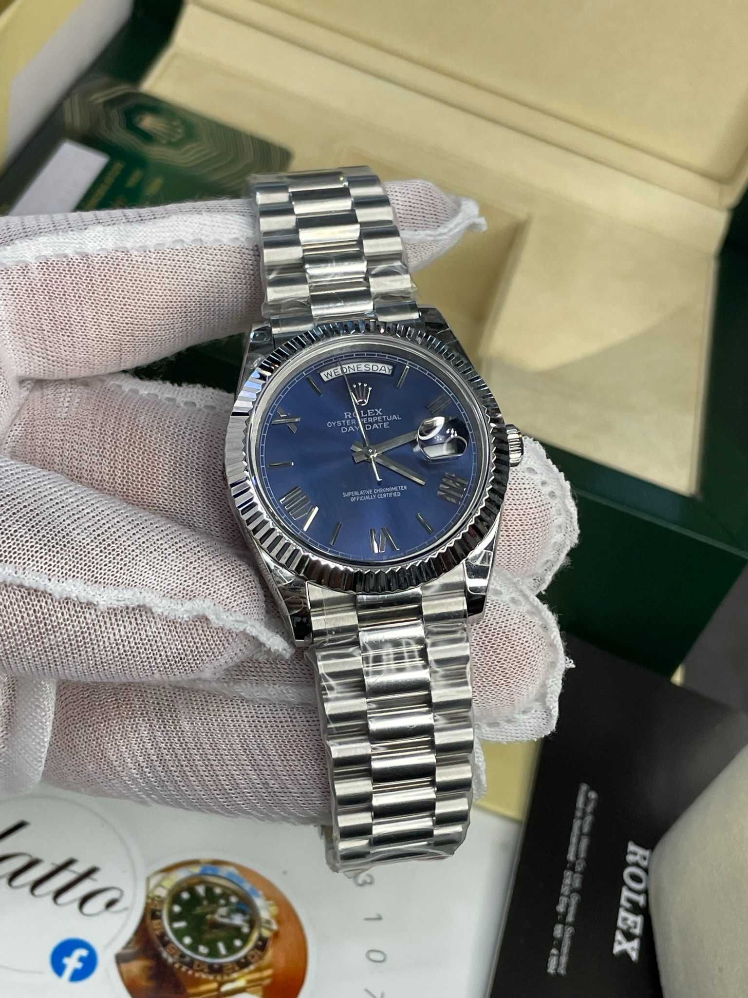 Rolex Day Data 41 MM Silver cu Blue Dial NAVY 3235 LUXXXX