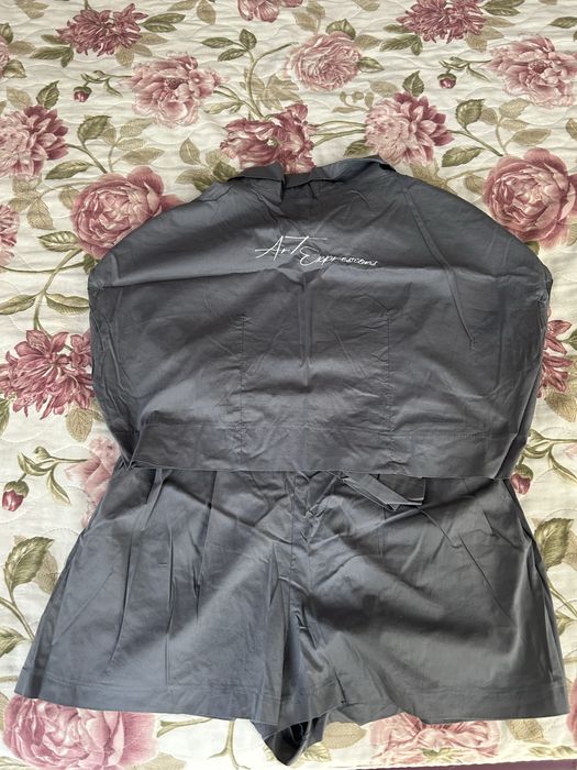 Compleu de vara bluza/pantaloni cu tunica Peplum