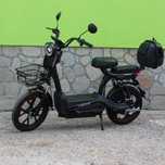 Електрически двуместен скутер – велосипед MaxMotors със 18″ гуми Black