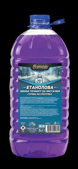 Зимна течност за чистачки 1,3 и 5 литра