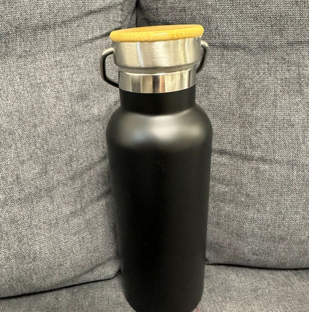 Termos negru cu toartă, PIRELLI, capacitate 300 ml