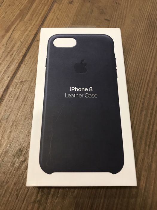 Husa Apple Piele iPhone 8 SE2 Albastru ORIGINAL Folie Cadou!
