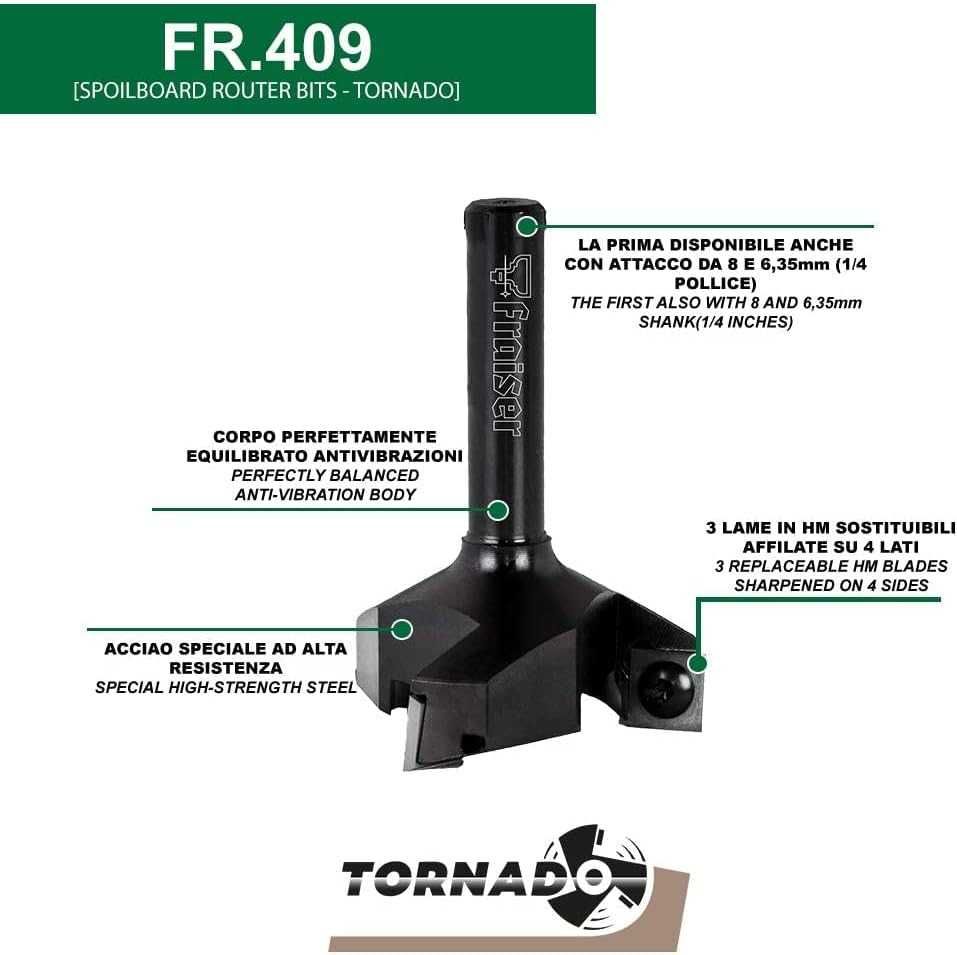 Фреза за масивно дърво Tornado Fraiser 409.600.12D