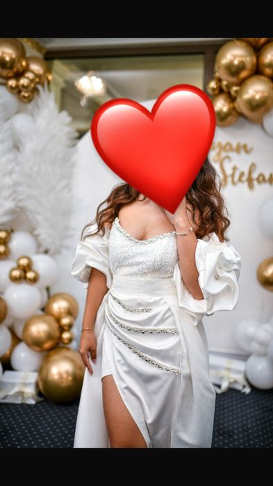 Rochie cununie cu trena detasabila