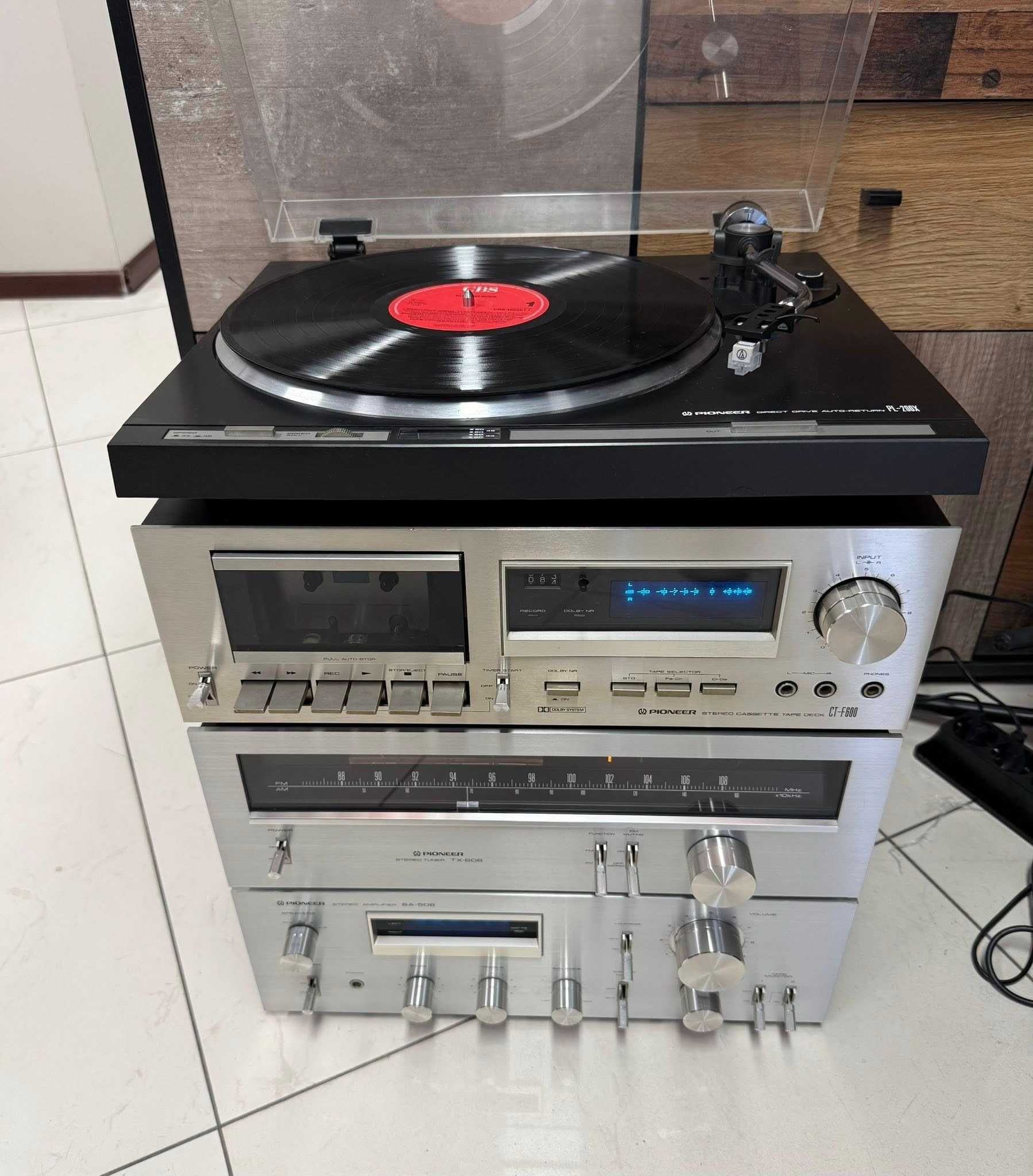 Ретро аудио система сет PIONEER - усилвател, дек, тунер и грамофон