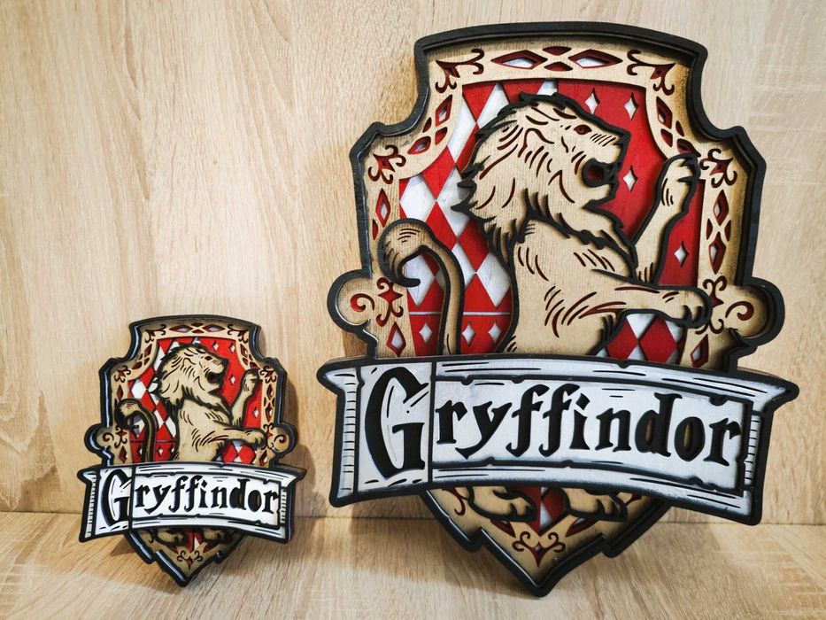 Герб - /Многослоен 3D герб Gryffindor/Harry Potter/Арт Дизайн/