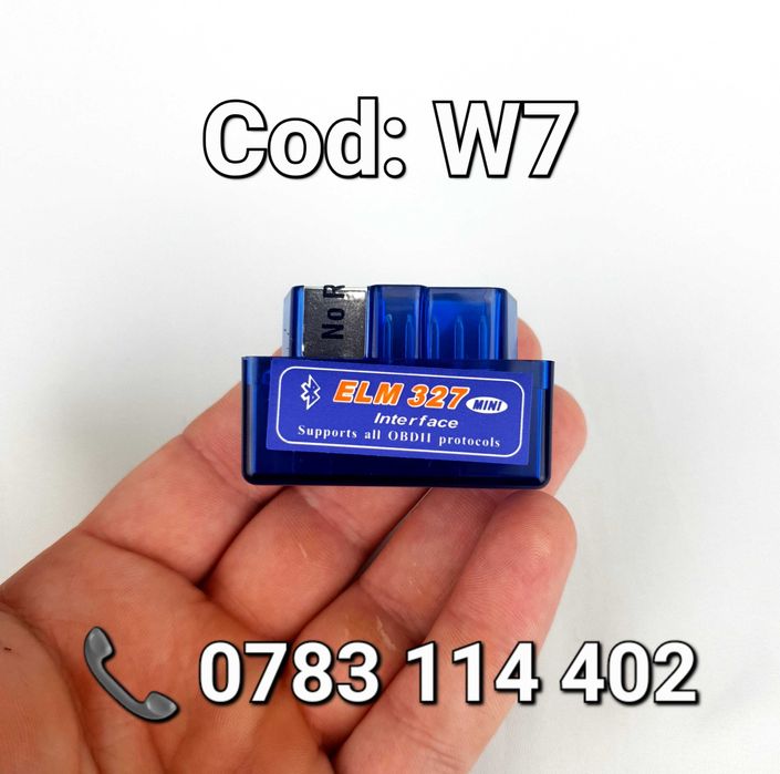 Interfata Mini ELM327-Bluetooth-OBD2-Diagnoza AUTO Portabila-Tester-W7