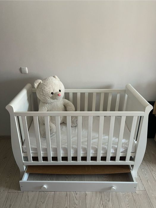 Patut bebe/copil 3 inaltimi + saltea Cu accesorii si Calut cadou