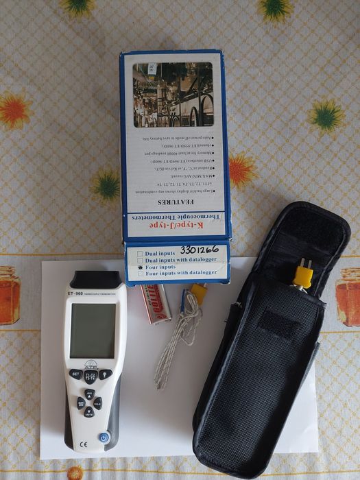 Termometru digital cu 4 canale termocuple de tip K si J