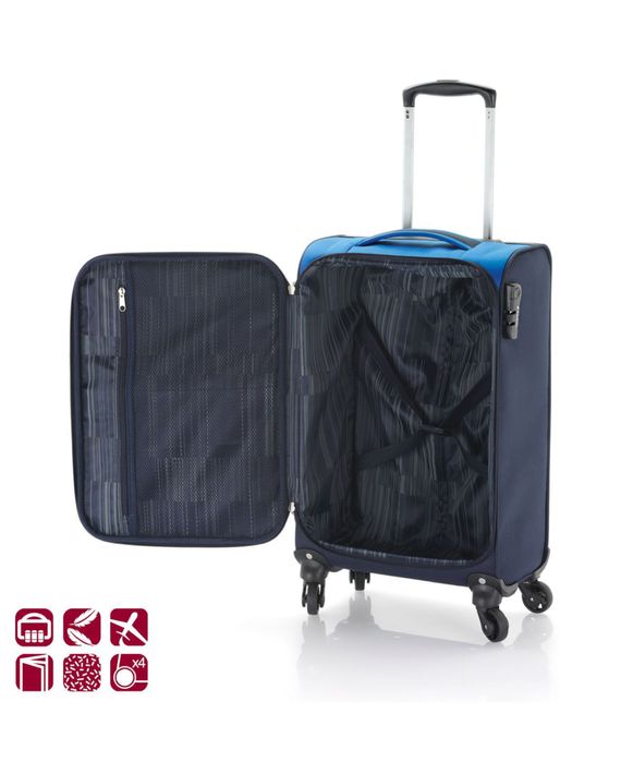 Запазен куфар Gabol, 61 литра, два цвята син и черен