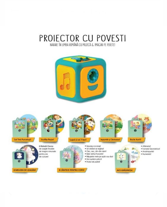 Proiector cu povesti pentru copii , NOU