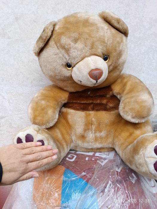 Плюшено мече кафяво