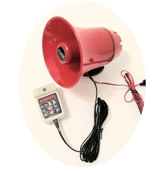 Portavoce Megafon auto 25W CA 130 AM cu amplificator si magnet