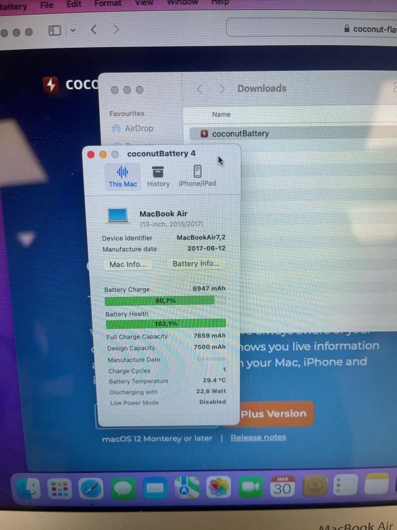 MacBook Air 13? 2017, i5 1.8 GHz, 8 GB, 128 GB, Silver -A-