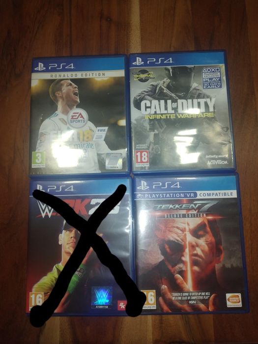 Игри за PS4 WWE 2K23,Tekken 7,Call of duty и FIFA 18