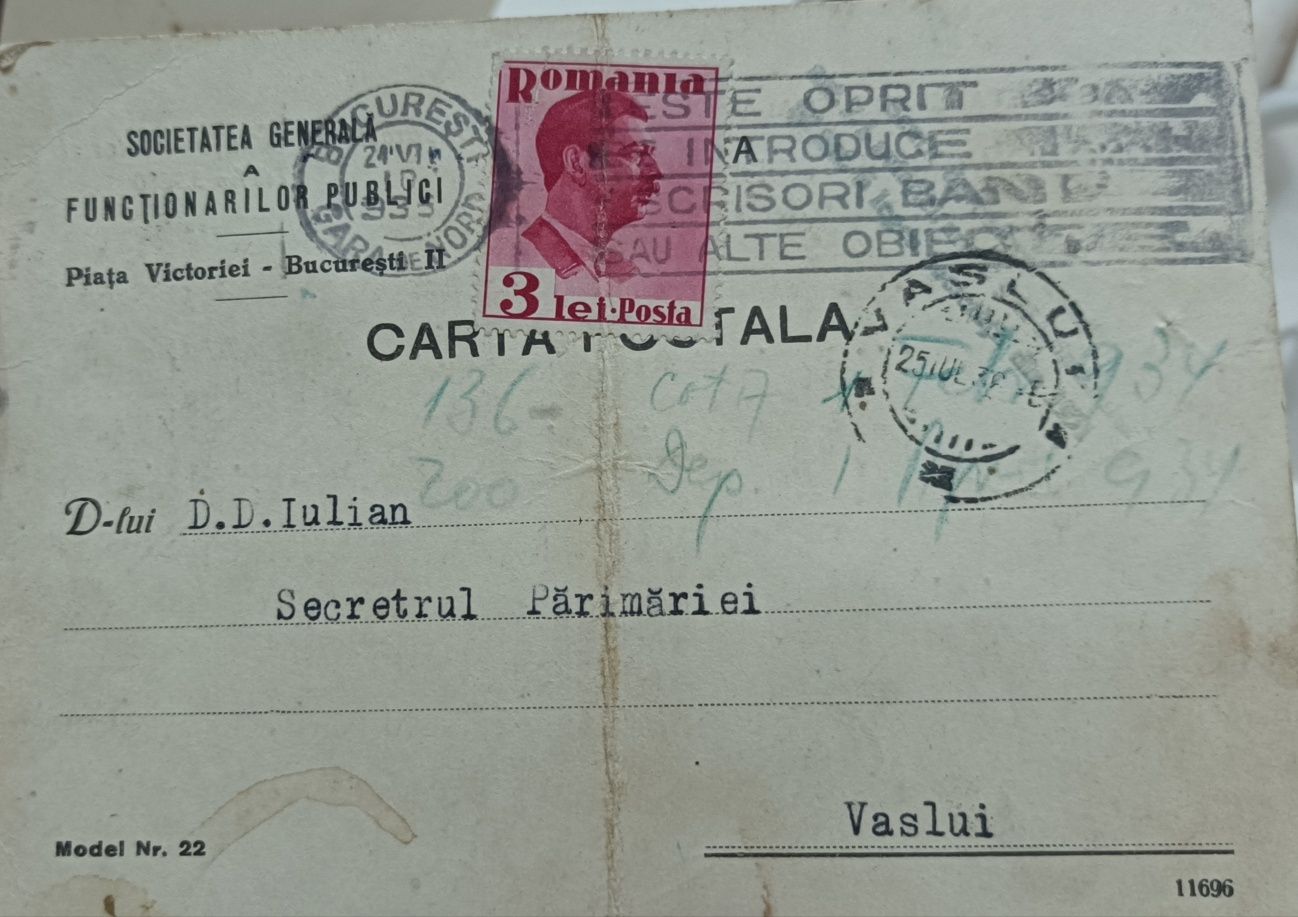 Timbre vechi 1936 si 1950