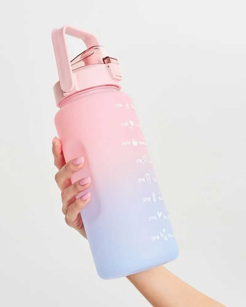 Бутылка для воды спортивная 3в1 с трубочкой / Набор бутылок 3 шт.