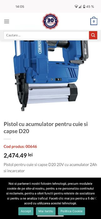Pistol cuie și capse Draper profesional