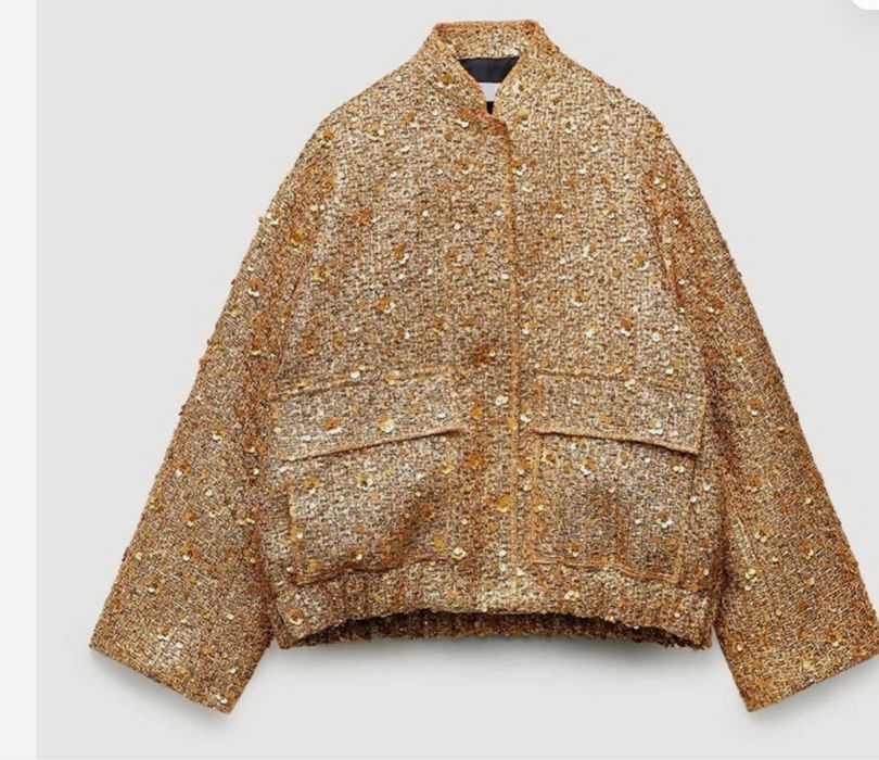 Бомбер от Zara, золотистый