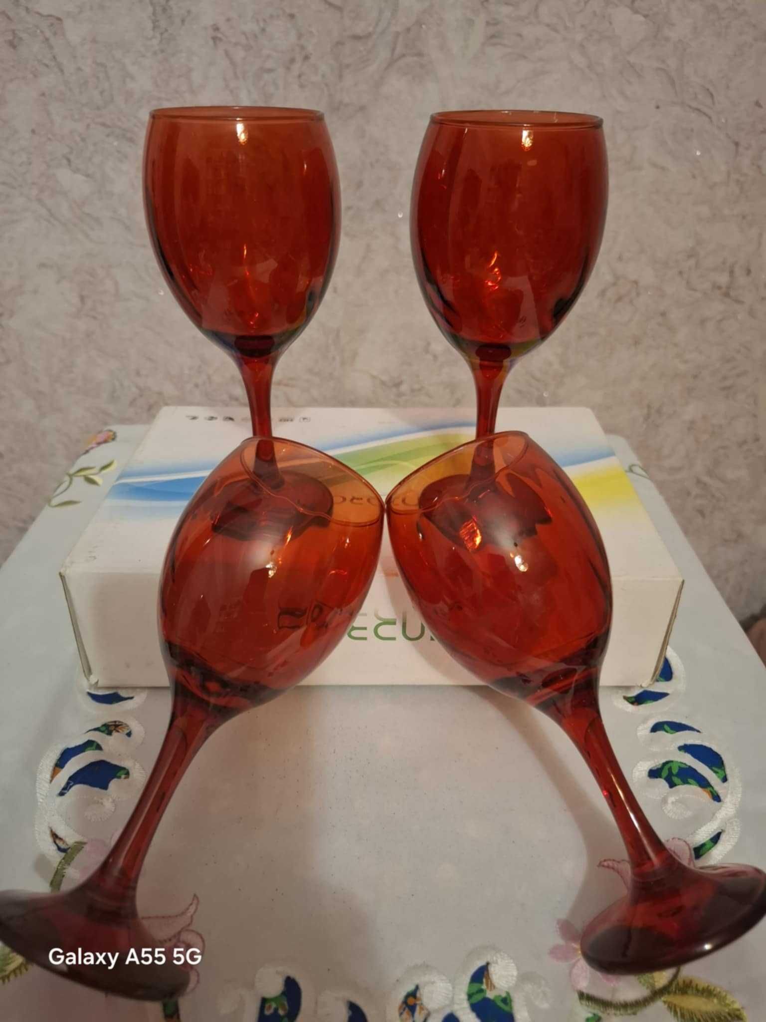 Сервиз 6 бр.чаши цветно стъкло