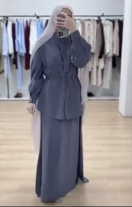 Длинная двойка Купра хиджаб 46-48 раз