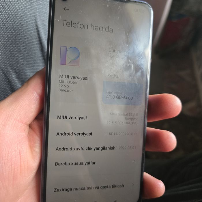 Redmi Note 9 holati orta