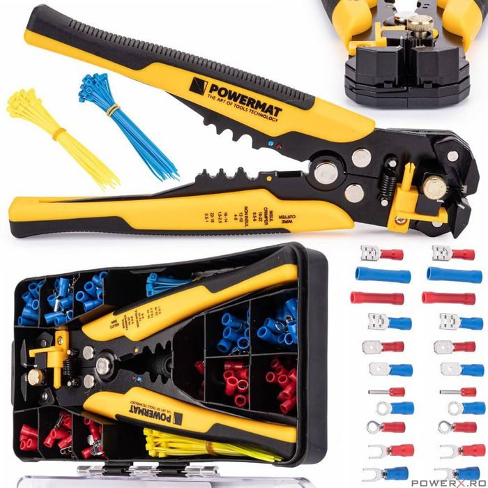 Dispozitiv, cleste pentru sertizat decupat cabluri, 260 accesorii,