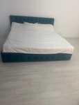 Pat tapitat Mobexpert 200x200, ca nou, saltea Ortopedica -Best Sleep