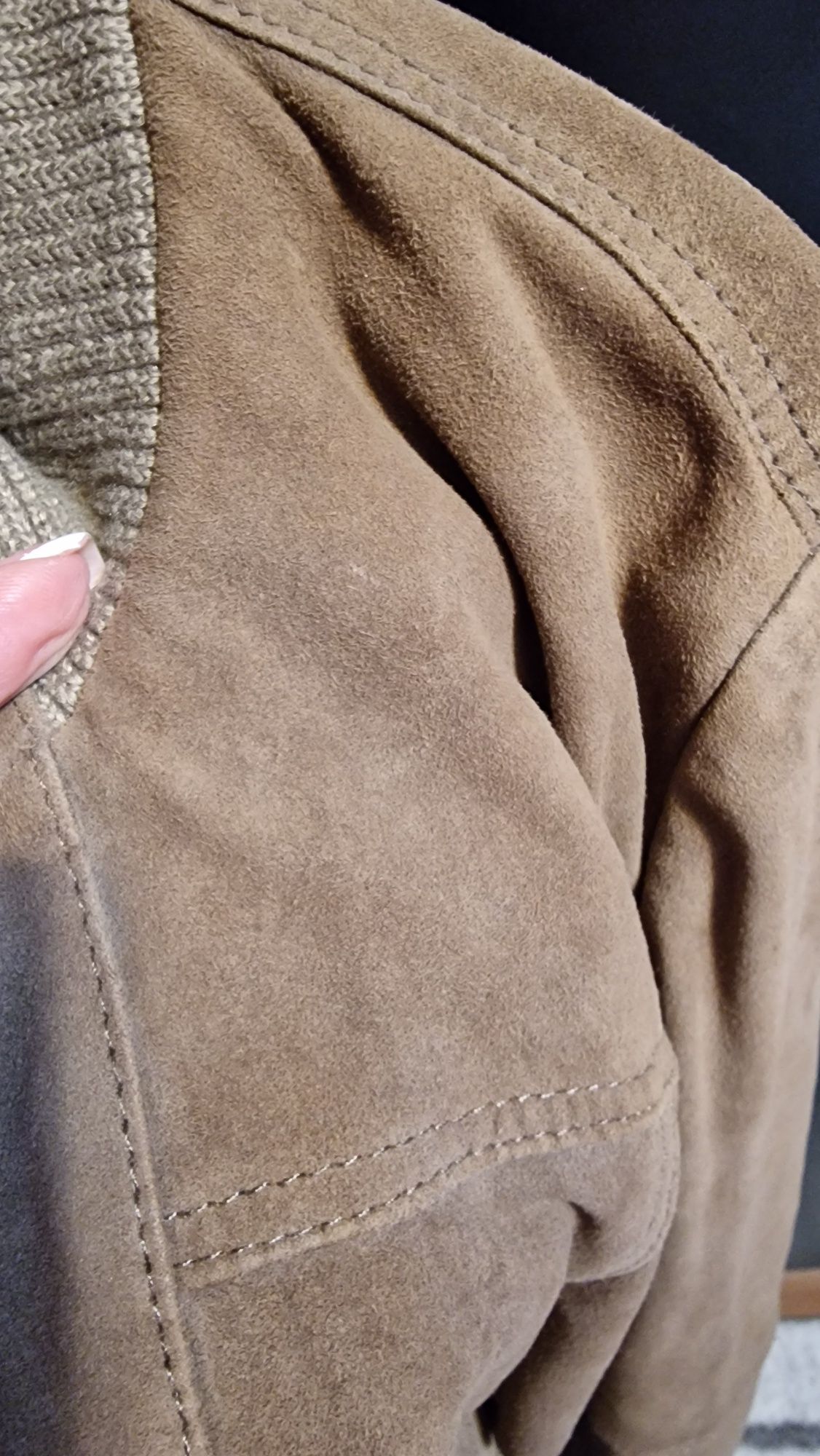 Дамско яке от естествен велур Zara