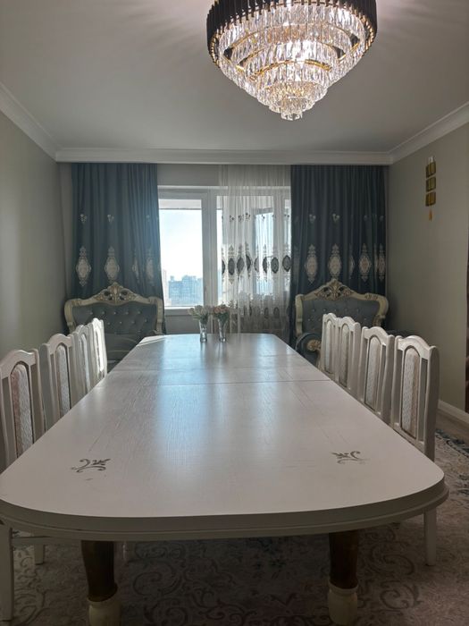 Улкен стол трансформер 3,5 метр 4,5 метр 12 стул