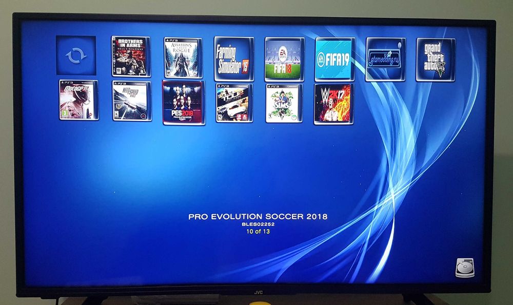 Playstation 3 SuperSlim PS3 modat, 500 GB, 30 de jocuri 1 sau 2 manete