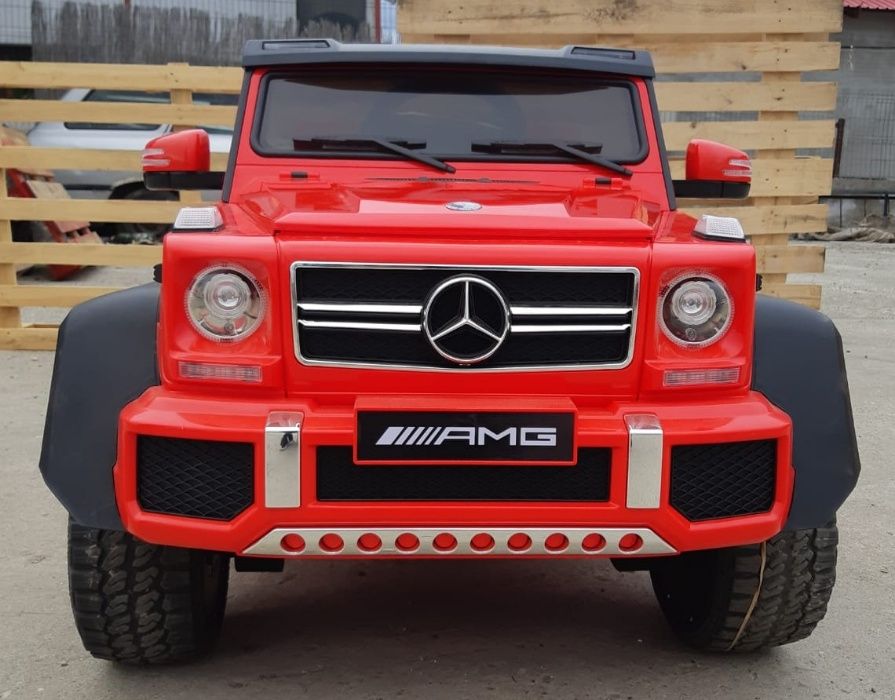 Masinuta electrica pentru copii Mercedes G63 6x6 cu Scaun Adult #RED